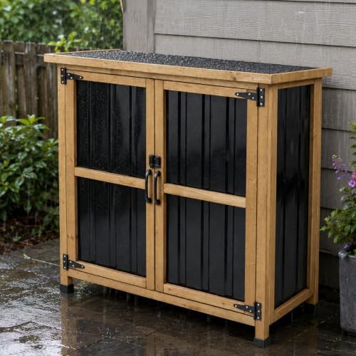 Wooden Garden Shed and Pool Box