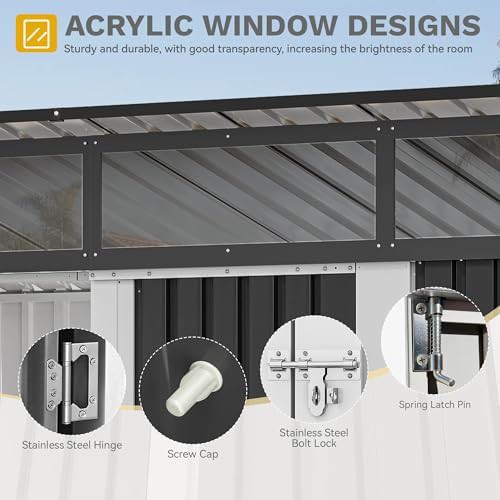 Dark gray metal bicycle storage shelter — photo 4