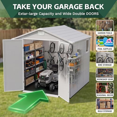 Light gray resin outdoor shed 6x4 ft — photo 3