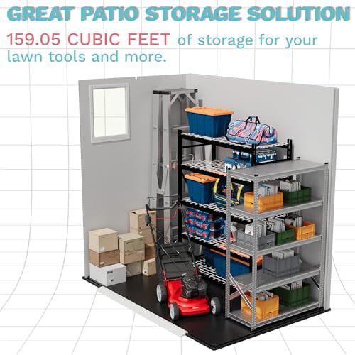Light gray resin outdoor shed 6x4 ft — photo 4