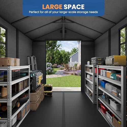 Dark gray resin large storage shed — photo 4