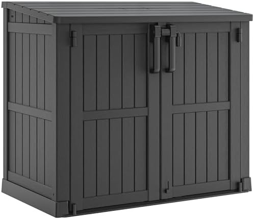 Horizontal resin outdoor storage box 36 cu ft