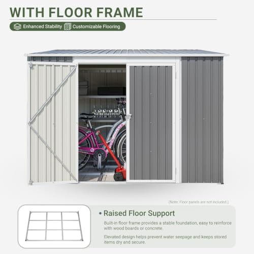 Eight by six lean-to metal shed — photo 4
