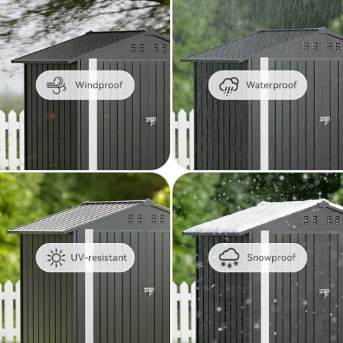 Galvanized steel outdoor storage with lockable doors — photo 5