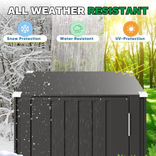 Black metal vertical garden tool cabinet — photo 5