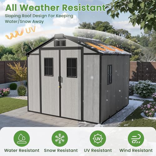 Plastic resin garden shed with floor — photo 4