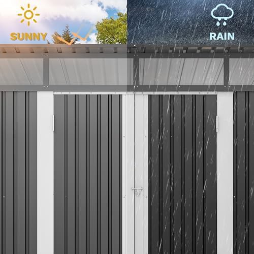 Metal bike storage shed with acrylic windows — photo 4