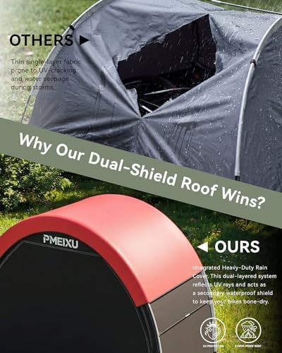 Portable Fabric Bike Tent with Rain Cover — photo 3