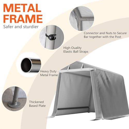 Portable fabric motorcycle storage tent — photo 3