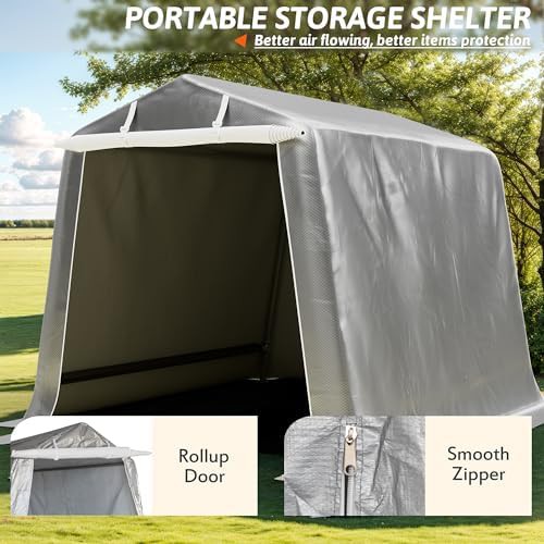 Portable fabric motorcycle storage tent — photo 5