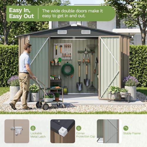 Brown sloped roof outdoor storage shed — photo 3