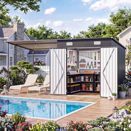 Outdoor lean to shed and hardtop gazebo combo — photo 3
