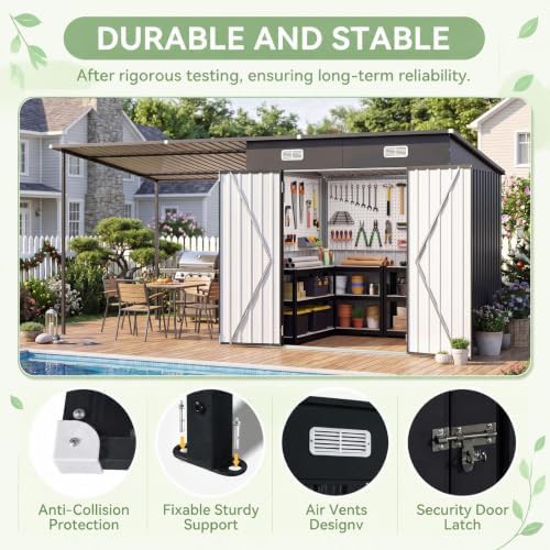Outdoor lean to shed and hardtop gazebo combo — photo 4
