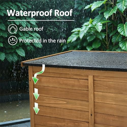 Vertical wood tool shed with lockable door — photo 4
