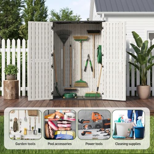Resin vertical outdoor cabinet with floor — photo 4
