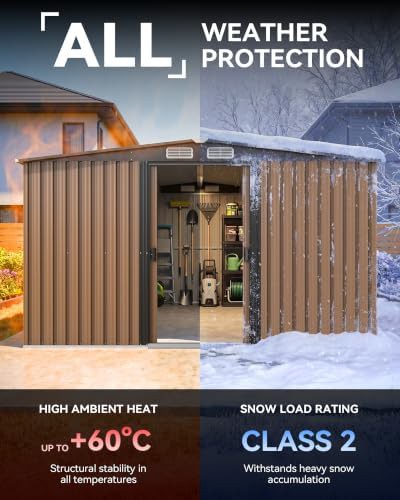 Large Metal Storage Shed with Sliding Doors — photo 4