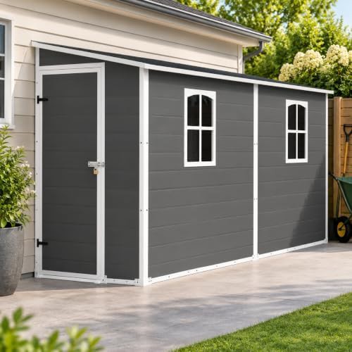 Ten by four resin lean to shed