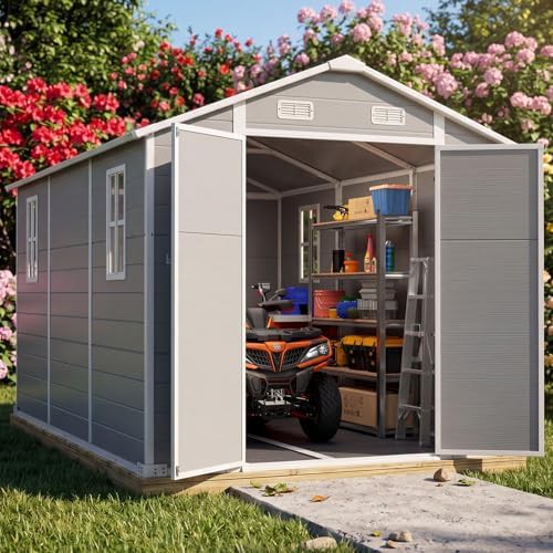 Large Resin Outdoor Storage Shed with Floor