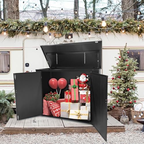 Weatherproof outdoor shed with lockable door — photo 3