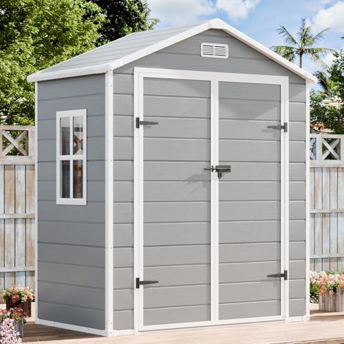 Compact Resin Bike Shed with Double Doors