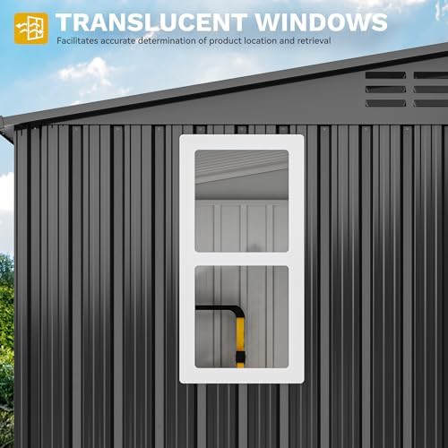 Oversized metal storage shed with side window — photo 5