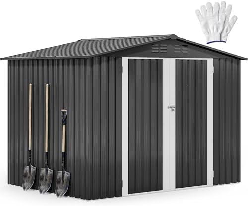 Large metal bike and tool shed