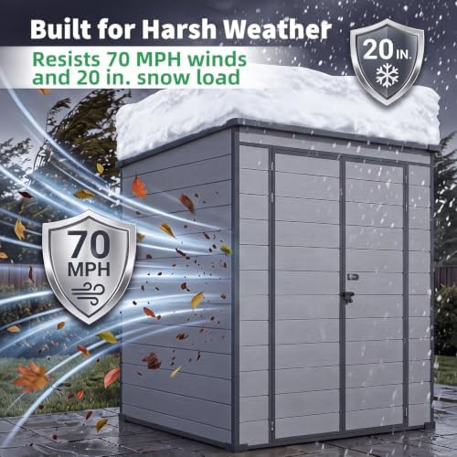 Compact resin lean to plastic storage shed — photo 5
