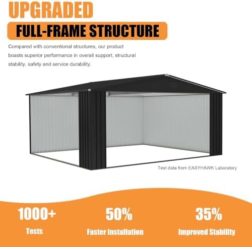 Large Black Metal Shed 14x12 — photo 4