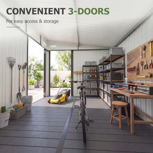 Large metal shed with three doors — photo 4