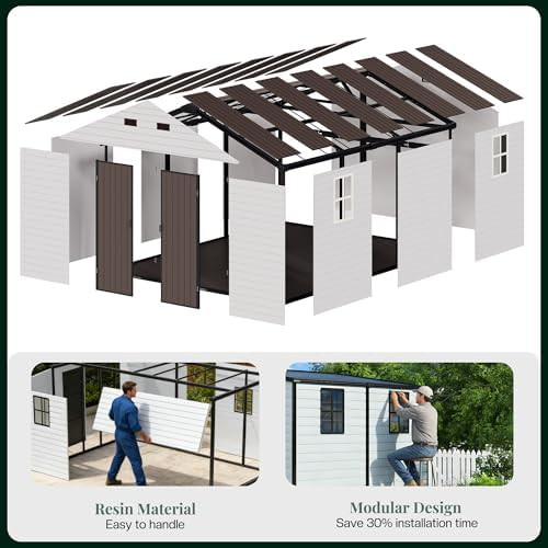 Large Gable Roof Resin Storage Shed — photo 4