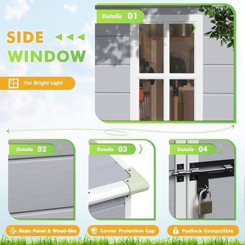 Resin garden tool shed 6x4 ft — photo 4