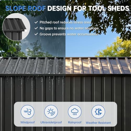 Small black lean to bike shed — photo 3