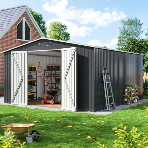 Metal Garden Shed with Side Windows