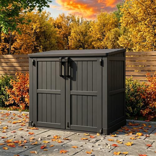 Horizontal Bike Storage Shed with Lockable Doors