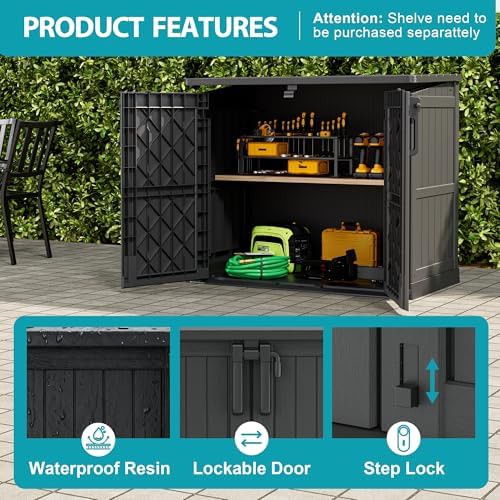 Horizontal Bike Storage Shed with Lockable Doors — photo 3
