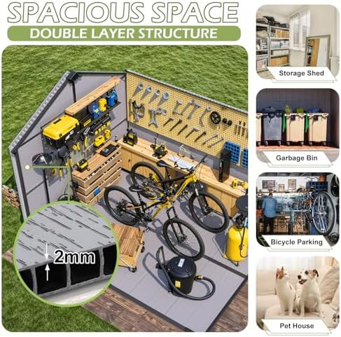 Plastic Outdoor Garden Shed 10x8 — photo 3