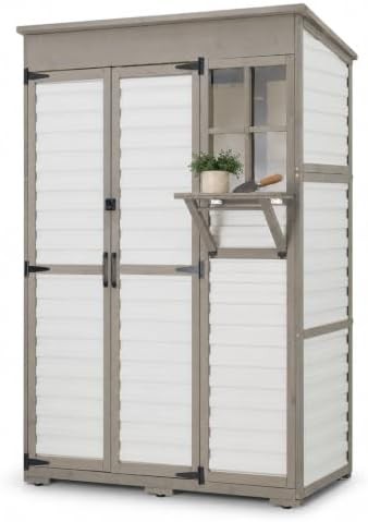 White Weatherproof Patio Storage Shed