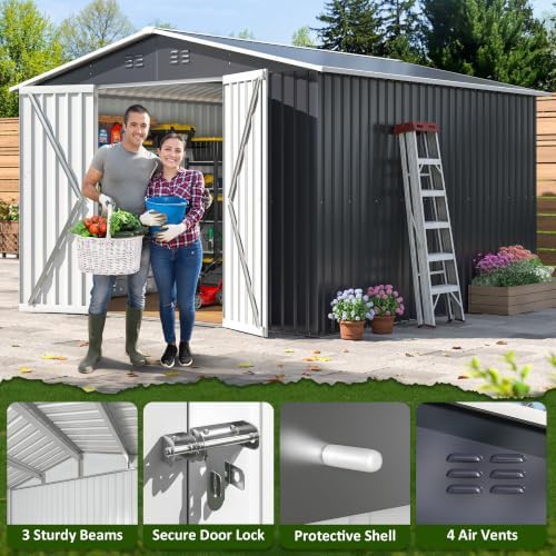Galvanized Steel Backyard Storage Shed — photo 3