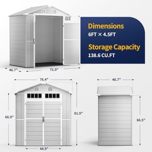 Plastic outdoor storage shed with floor — photo 4