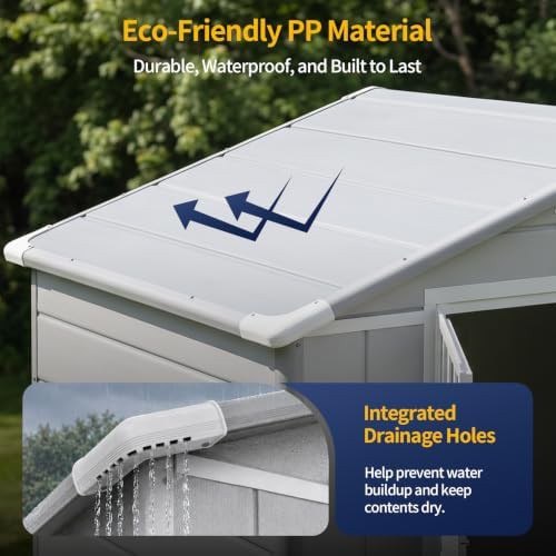 Plastic outdoor storage shed with floor — photo 5