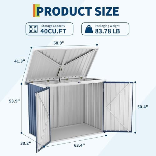 Galvanized Steel Trash Storage Cabinet — photo 3