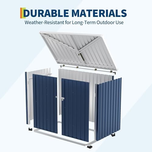 Galvanized Steel Trash Storage Cabinet — photo 4