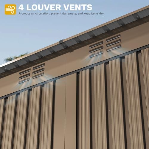 Large metal utility shed for tool storage — photo 5