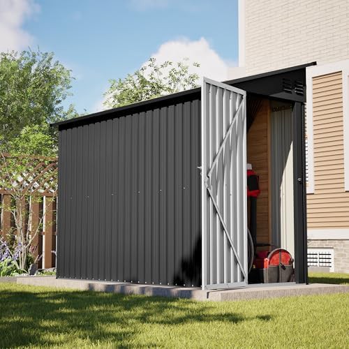 Metal Lean To Shed with Sliding Doors