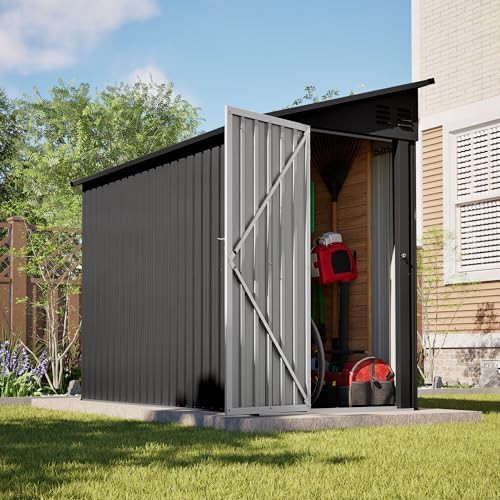 Metal Lean To Shed with Sliding Doors — photo 5