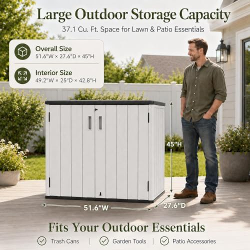 Horizontal resin storage cabinet 31 cubic feet — photo 4