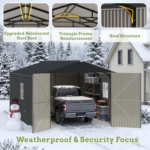Large metal carport and garage shed — photo 4
