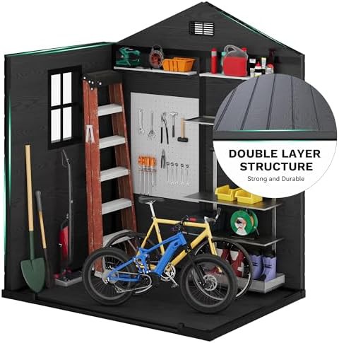 Resin bike storage shed with reinforced floor — photo 4