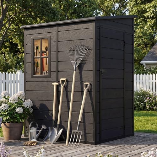 Resin storage shed with window and floor — photo 4