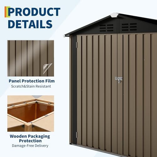 Metal Bike Storage Shed with Sloped Roof — photo 4